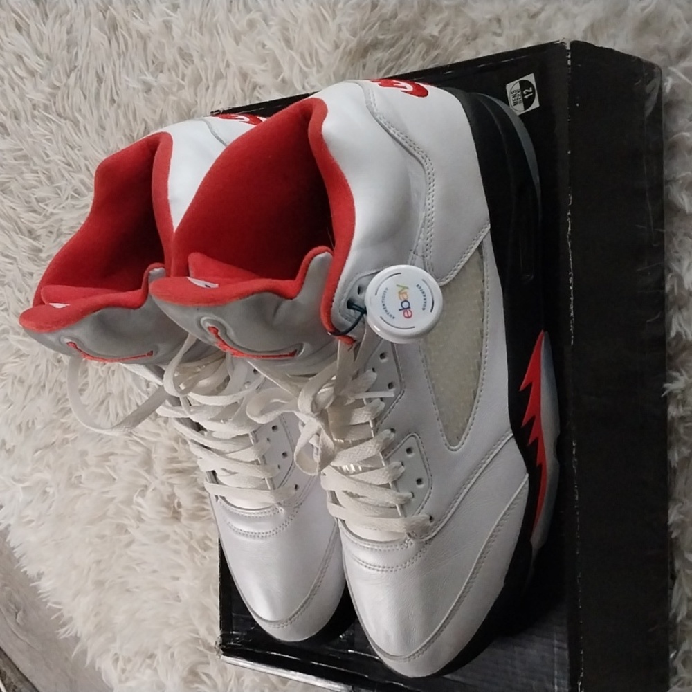 Nike Air Jordan Retro White OG 5s W/ Nike Air on back Size 12 - Picture 10 of 12